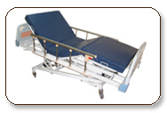 Metal body motorized beds to change a position of sleep of hospitalised patients for their cure treatment.